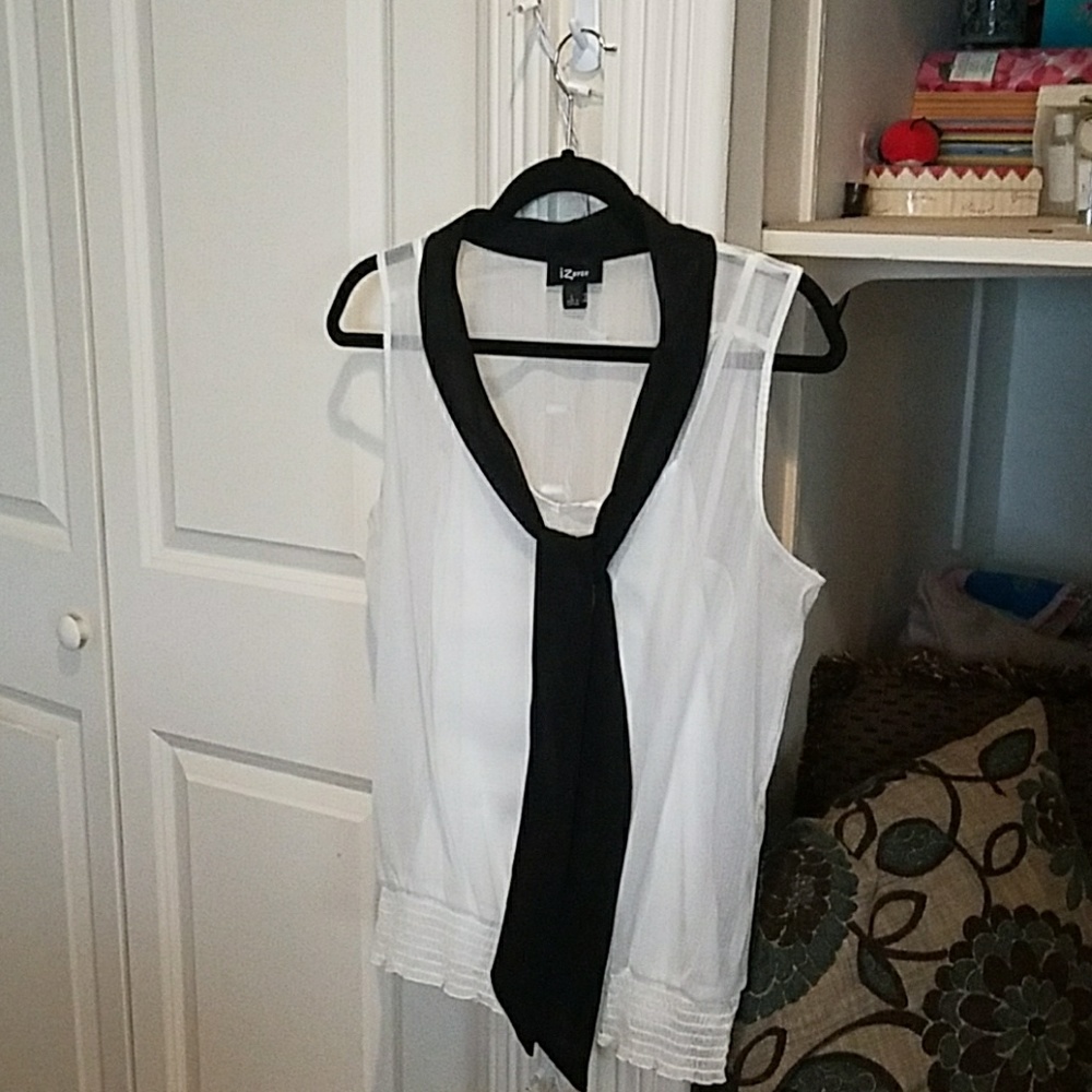 Sheer Black & White Top (worn 2x)